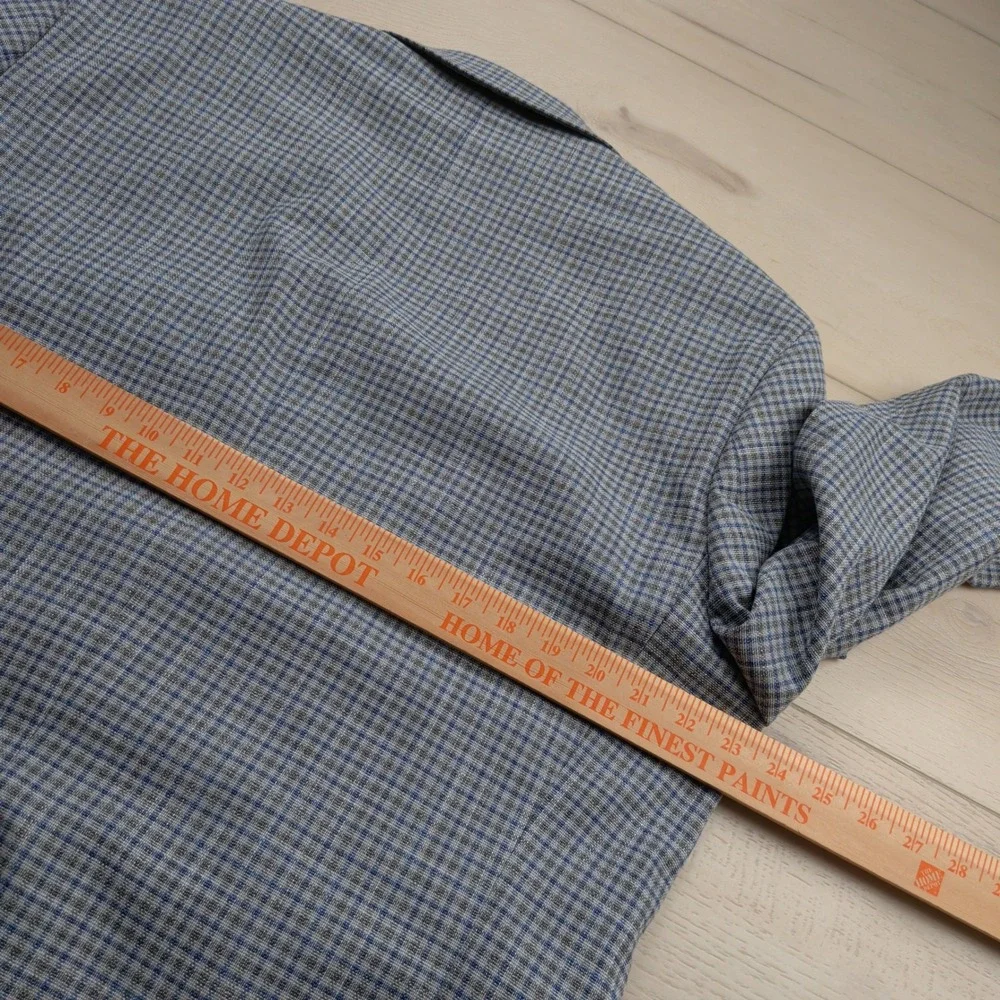 Lauren Ralph Lauren Mens 44S Blue Grey Check Blazer Sport Coat 2-Button Jacket